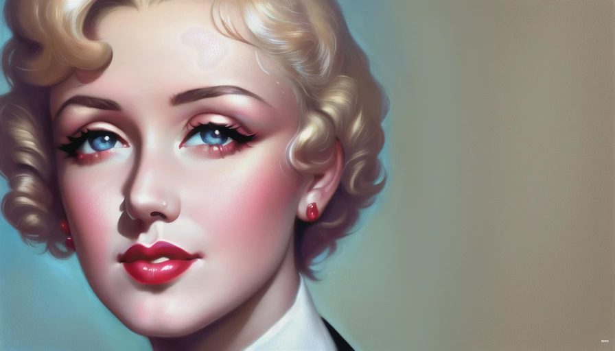 Marilyn Monroe, portrait by roberto ferri, beautiful face, detailed face, detailed eyes, high quality