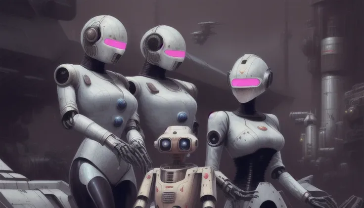 mtompunk style, helmet, machinery, mecha, realistic, robot, science_fiction