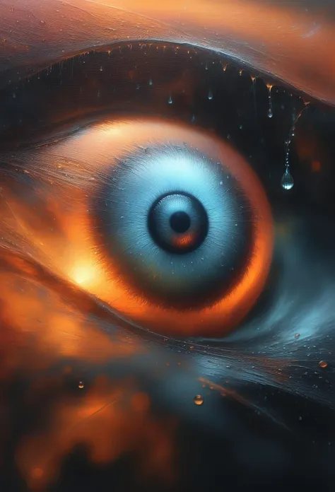 score_9, score_8_up, score_7_up, score_6_up, best quality, abusrdes, surreal, concept art, oil painting, (evil eye of sauron in rain drop:1.3), orange iris, dark pupil, eyelashes, looking at viewer, evil eye is watching you be careful, dark fantasy, horror \(theme\), creepy, gloomy, dark magic luming inside rain drop, glossy, detailed reflections
very aesthetic, dark, night, darkness, nsfw, uncensored, detailed, red and black color guide, primary colors, limited palette
chiaroscuro, low-key, inspired by Lord of the Rings and J. R. R. Tolkien, no no humans
<lora:RMSDXL_Creative:0.5> <lora:PerfectEyesXL:0.35> perfecteyes <lora:hand 4:0.2> <lora:ral-rndrps-sdxl:0.8> ral-rndrps
intricate, fine details, extreme close-up, macro shot, focus on eye, centered, sharp focus, ambient occlusion, subpixel articulation, subsurface scattering, refraction, <lora:Bio-Luminescence:0.2> glowing <lora:tbh258-sdxl:0.4> Diablo <lora:tbh295-sdxl:0.3> style of H. R. Giger <lora:envyStarlightThickOil_01v10:0.8> palette knife <lora:Creative_Style_RMSDXL_Enhance:0.3> <lora:TheWeirdies:0.2> TheWeirdies, <lora:sdxl_lora_beksinski:0.25> digital artwork by Beksinski