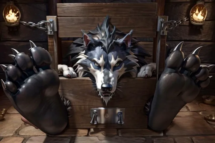 dark middle ages style big Dungeons , a jon talbain feet in locked pillory, stocks black feet feet display , feet focus , big feet ,