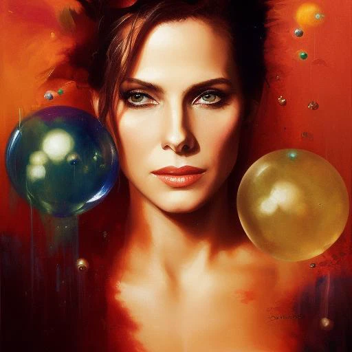 drunken beautiful sks woman as delirium from sandman, (hallucinating colorful soap bubbles), by jeremy mann, by sandra chevrier, by dave mckean and richard avedon and maciej kuciara, punk rock, tank girl, high detailed, 8k