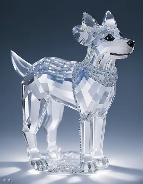 <lora:crystalGlass_v10:0.5>
crystallthings,Sparkling crystals,cinematic lights.glass figurine,
1dog