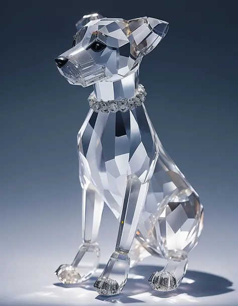 <lora:crystalGlass_v10:0.5>
crystallthings,Sparkling crystals,cinematic lights.glass figurine,
1dog