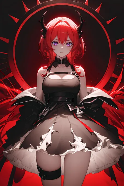 (masterpiece), (best quality), perfect composition, clean, 8K, ,[1girl, cowboy shot], dress, slender, horn, shead, secret, cinematic lighting, high contrast, geometric pattern, ray, [glare, radiance], trending on pixiv, neon inscription, runic, [obsidian, see-through], red glow, dark theme
<lora:ArknightsSurtr_20:0.82> <lora:style_ASK_v2:0.5> <lora:1.5offset_noise-Lite:1>  <lora:add_detail:0.25>