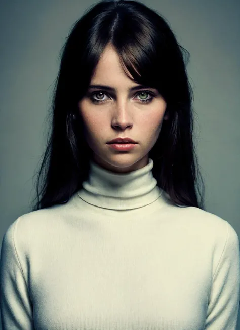 A stunning intricate full color portrait of (sks woman:1),wearing a black turtleneck, epic character composition, by ilya kuvshinov, alessio albi, nina masic, sharp focus, natural lighting, subsurface scattering, f2, 35mm, film grain, <lora:locon_felicity_v1_from_v1_64_32:1.4>