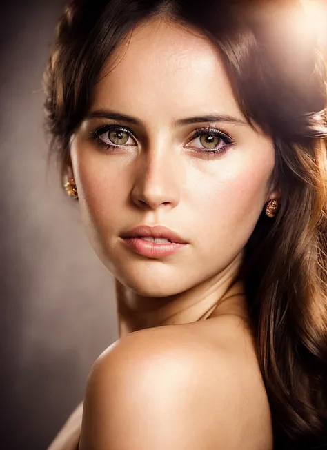 portrait of sks woman, feminine, epic (photo, studio lighting, hard light, sony a7, 50 mm, matte skin, pores, colors, hyperdetailed, hyperrealistic), <lora:locon_felicity_v1_from_v1_64_32:1.4>