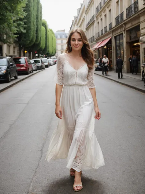 Photo, tv_Blonde_Mix
BREAK
, smirking expression, wearing a filigree-style long dress, walking through a sunny Paris street, walking towards the camera,
BREAK, 8k uhd, dslr, soft lighting, high quality, film grain, Fujifilm XT3, (((Ultra-HD-details, Ultra-HD-detailed, Ultra-HD-realistic, Ultra-HD-photo-same-realistic-quality-details)))