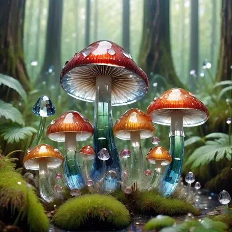 <lora:ral-blueresin-sdxl:1>, <lora:EnvyBetterHiresFixXL01:0:hr=1> A mystical forest where the trees are sculpted from ral-blueresin, fairies float and toadstalls live amongst the forest foliage, masterpiece, HDR