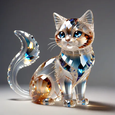 cs-cr1stal-v2 satinized topaz giant winged cat, white wire edging