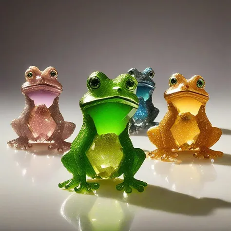 Frog, (solidifying:1.61), (embedding:kcrstal17xl-step00001000.safetensors:1.2), very detailed, intricate, product shot, photograph, studio lighting, concept art, isolated, neutral background, neutral surroundings