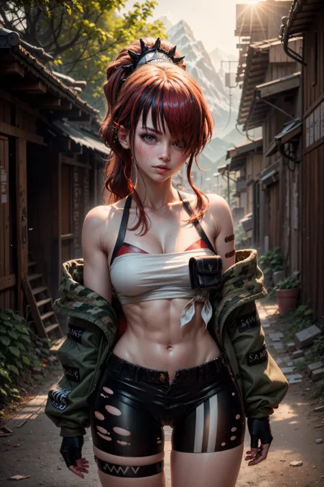 1girl,looking at viewer,tube top,strapless,hair over one eye,lain peterson,(ponytail:1.2),black shorts,thigh strap,fingerless gloves,bare shoulders,<lora:nijisanji_lainpeterson:1>,
BREAK (indoors:1.3),(room:1.3),(sunlight:1.1),(window:1.4),(Ultra-detail:1.1),(highres:1.1),best quality,(masterpiece:1.2),(cinematic lighting:1.1),