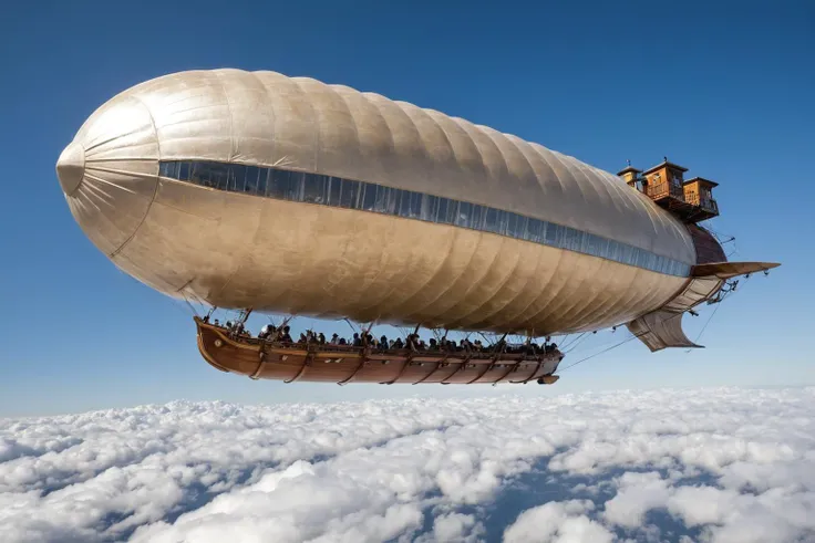 the most Voluptuous female ever,21 year old, <lora:EleonoraV2:0.4>,steampunk airship fleet soaring above the clouds