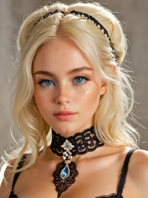 2girls,leg garters, rococo choker, cleavage, black gloves, lace g-string, ,highly detailed natural skin with freckles,30 year old, blue eyed with White hair,crystal cavern market with sparkling crystals and magical items
  <lora:EleonoraV2:.5>  <lora:add-detail-xl:1>  <lora:Cosine_freck:.6>