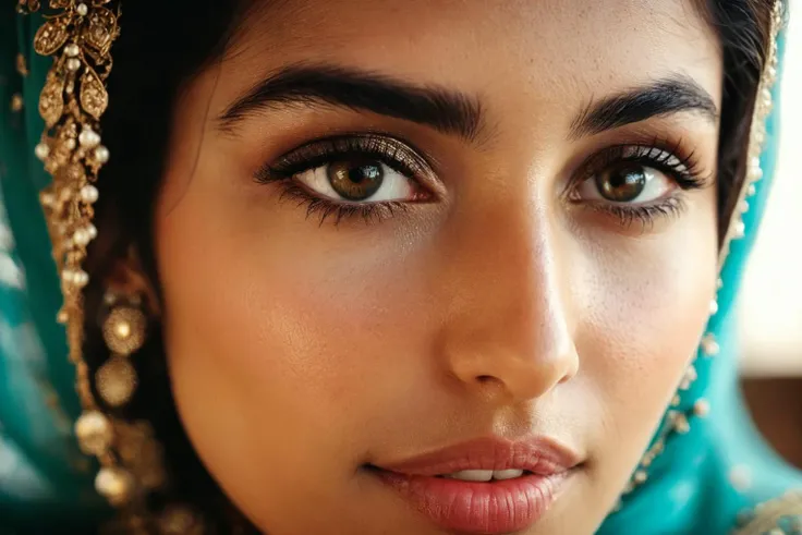 cinematic still A close up shot of an 18 year old Iranian-Arab woman ,highly detailed skin with hair , emotional, harmonious, vignette, 4k epic detailed, shot on kodak, 35mm photo, sharp focus, high budget, cinemascope, moody, epic, gorgeous, film grain, grainy,