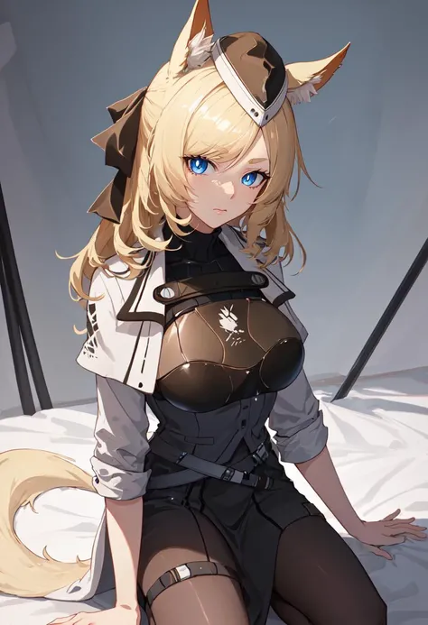 (safe:1.10), best quality, masterpiece, highres, solo, (whislash_arknights:1.10), kneeling, kneeling on one knee, on one knee, cowboy shot, looking at viewer, 27 <lora:whislash_arknights:0.80>