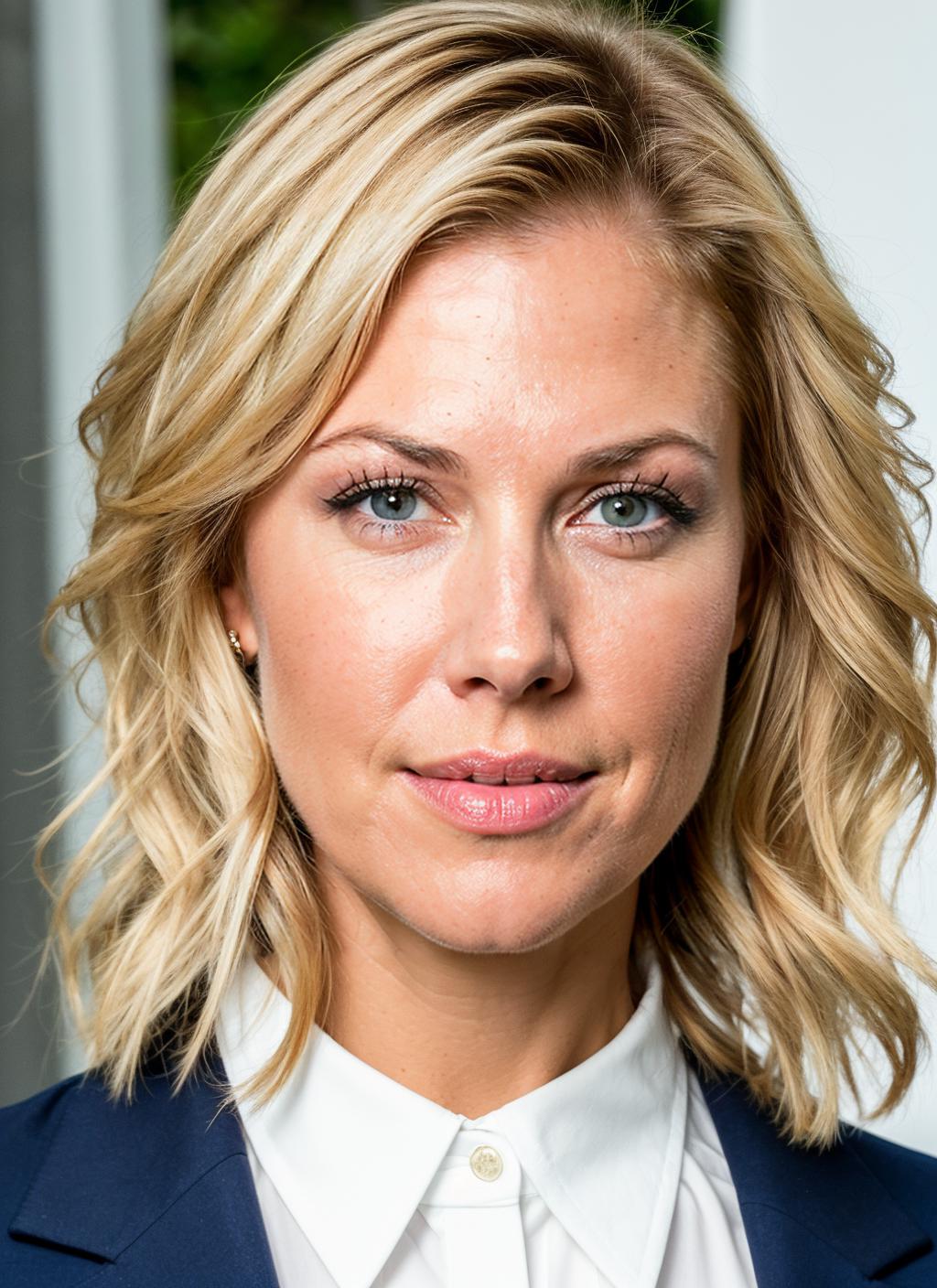 A close up of a woman with a suit and tie - SeaArt AI