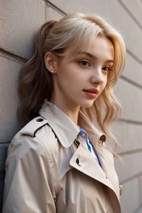ASCII(low angle, close up on face:1.2) photo of
<lora:elinakarimova_v3:.9> ElinaKarimova,
she is wearing short shorts and morning glory print trench coat
,
her hair is styled as Straight Sleek and Wavy,
she is wearing hairpin,
BREAK she is (leaning on a wall:1.1),
soft fill lighting,