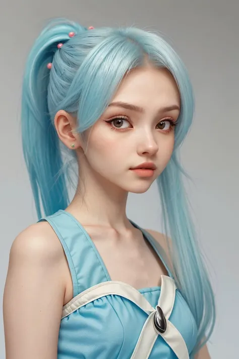 <lora:ElinaKarimova_v4:0.9> ElinaKarimova, focus on eyes, close up on face, hair robin egg blue color styled as crochet braids