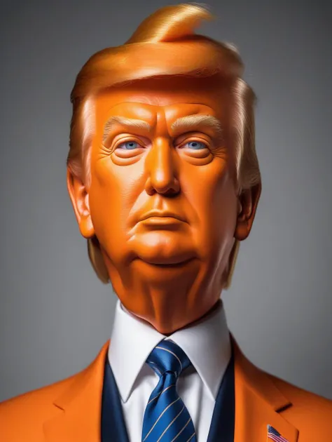 anthropomorphic  human orange-trump hybrid