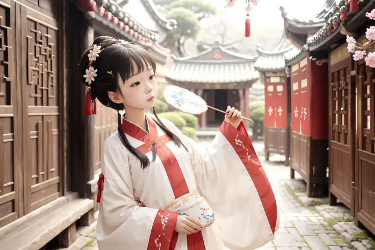guzhen, 1girl, solo, hanfu <lora:hanfuMing_v31:0.5>