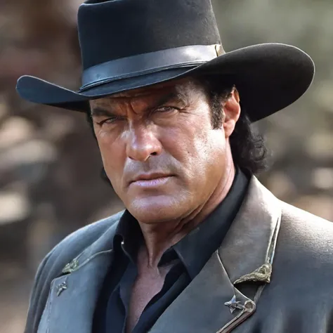 steven segal as an old west outlaw gunfighting the sheriff, ((Best quality)), ((Masterpiece)), (Detailed), best quality, 4k, 8k, ultra highres, raw photo in hdr, sharp focus, intricate texture, skin imperfections, photograph, high quality, film still, ((perfect)), extra sharp details, 8k high detail, award-winning, reflections,<lora:Segal_SDXL_V1:1>