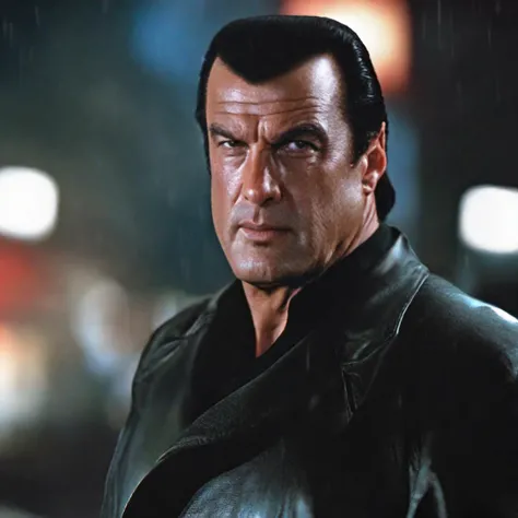 steven segal as in blade runner, ((Best quality)), ((Masterpiece)), (Detailed), best quality, 4k, 8k, ultra highres, raw photo in hdr, sharp focus, intricate texture, skin imperfections, photograph, high quality, film still, ((perfect)), extra sharp details, 8k high detail, award-winning, reflections,<lora:Segal_SDXL_V1:1>