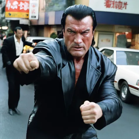 steven segal fist fighting in the streets of tokyo,<lora:Segal_SDXL_V1:1>
