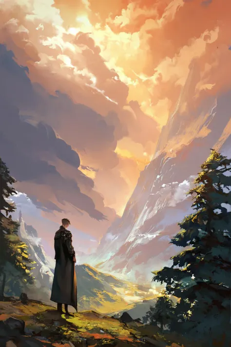 score_9, score_8_up, score_7_up, masterpiece, high quality
1boy with short hair and undercut, long black coat, pants
<lora:Blade&SoulPonyLyco:1> bns
standing in the mountains, trees, sky, clouds