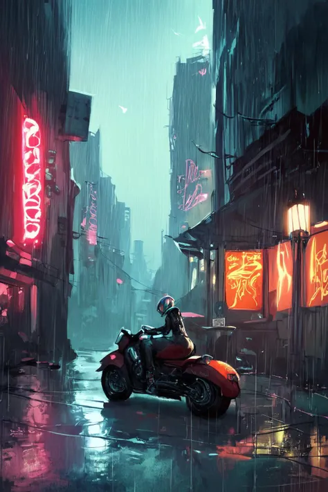 score_9, score_8_up, score_7_up, masterpiece, high quality
a woman sitting on a motorcycle in a cyberpunk city, huge buildings, no sky, neon sign, stark contrast, holding motercycle helmet, sad, in an alley, dark sky, rain
<lora:Blade&SoulPonyLyco:1> bns