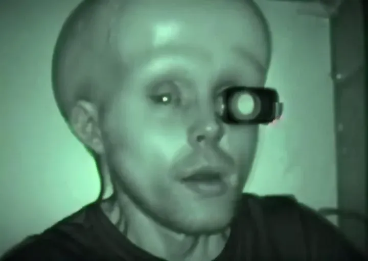 rubberjohnny, big head, night vision, <lora:Rubber_Johnny-000014:1>