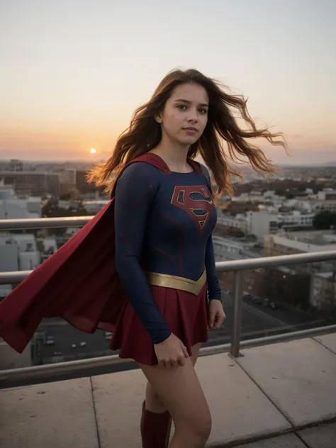 RAW photo, 1girl
BREAK
, wearing a supergirl costume, standing on a rooftop, windblown hair, sunset in the background,
BREAK, (((Ultra-HD-details, Ultra-HD-detailed, Ultra-HD-realistic, Ultra-HD-photo-same-realistic-quality-details))), 8k uhd, dslr, soft lighting, high quality, film grain, Fujifilm XT3