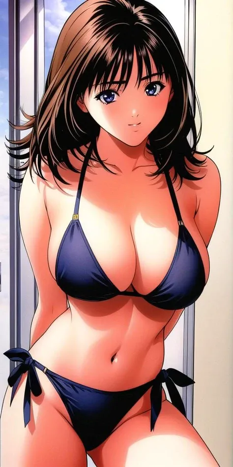 (Dark Skin:1.5)、near、High resolution,(Mysterious Smile:1.5),(Sexy and skimpy slutty hippie:1.45),