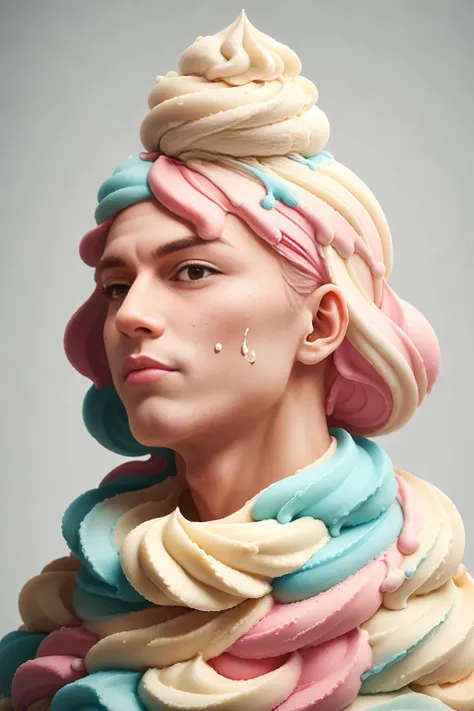 <lora:GelatoStyle:0.6> GelatoStyle man with <lora:WhippedCreamTopStyle:0.4> WhippedCreamOnTopStyle