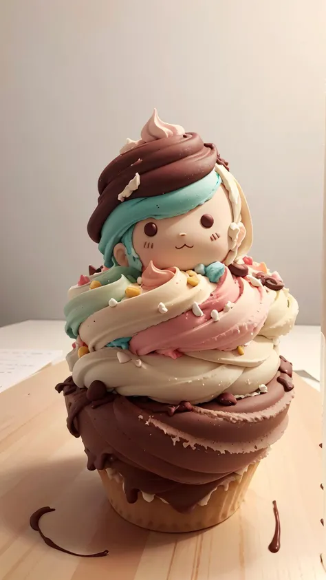 colored paper GelatoStyle:0.6 <lora:GelatoStyle:0.6> man with chocolate hair