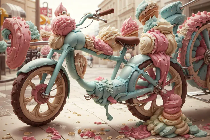 <lora:GelatoStyle:1>GelatoStyle bike