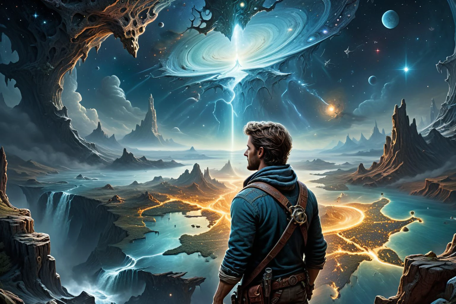 <lora:xl_more_art-full_v1:0.7>, (best quality:1.5), (hyperrealism:1.3), (intricate emotional details:1.5), (ultra detailed), (sharp focus), (sharp details), detailed digital illustration of a Stellar cartographer mapping uncharted territories in a Astral realm where dreams come alive, Raypunk, <lora:EnvyEndOfTimeXL01:0.7>