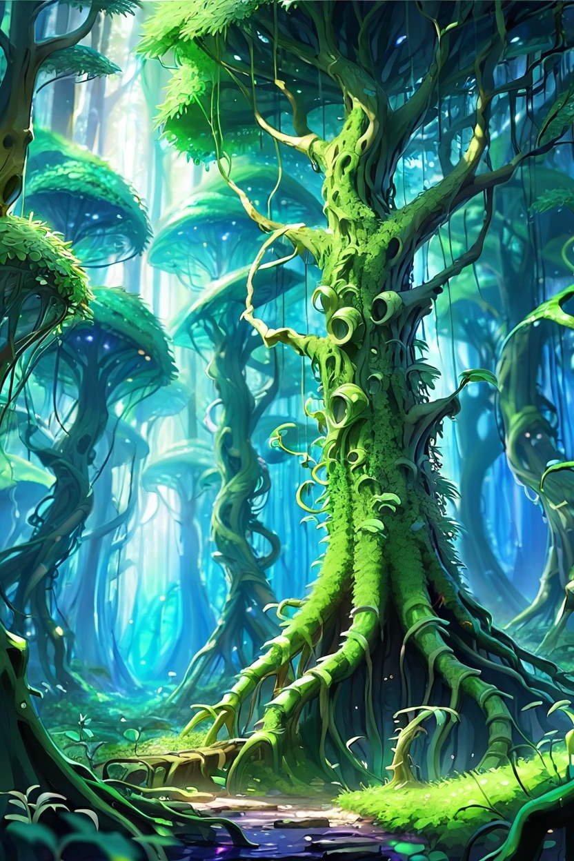 fantasy, Sclerophyll Forest<lora:EnvyBetterHiresFixXL01:0:hr=1><lora:EnvyEndOfTimeXL01:1>