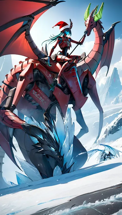 scenery, detailed background, masterpiece, best quality, high quality, absurdres
AND AI Overlord Santa necrons riding on a dragon, cinematic scene, scenery, detailed background, masterpiece, best quality, high quality, absurdres <lora:necrons_xl_v1:1>
AND ice dragon, cinematic scene, scenery, detailed background, masterpiece, best quality, high quality, absurdres <lora:ice_dragon_xl_v1:1>