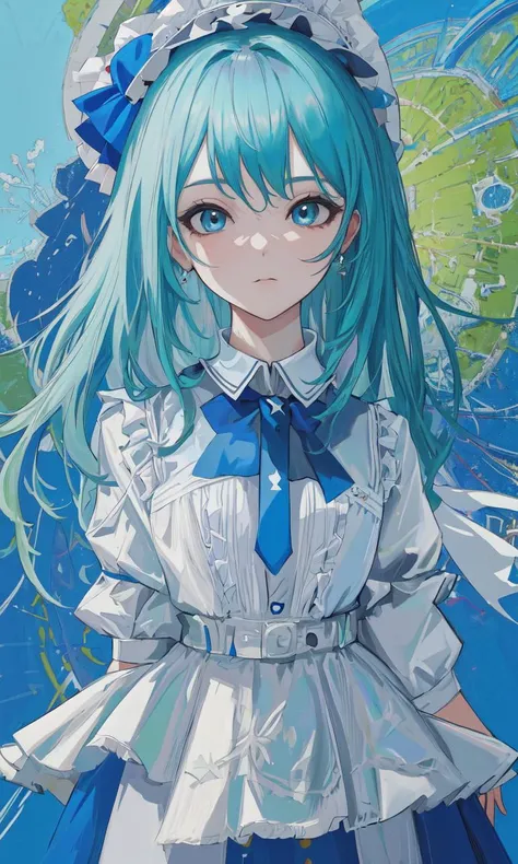 <lora:marie:1>, park, standing, portrait, best quality, high quality, masterpiece, highres, absurdres, blue, marie,