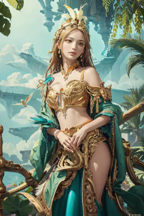 best quality,masterpiece,highly detailed,golden ratio,ultra high res,photo-realistic image,
Paradise Bird,rich details,Majestic,vibrant feathers in blue,green,and yellow,
Surrounded by flowers,<lora:baroqueai_v10:0.8>,