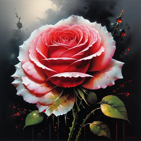 impactful paint of a rose  <lora:Ethereal_Grace:0.8>,    highly detailed,   8k,   sharp,  professional, clear,   high contrast, high saturated, , vivid deep blacks, crystal clear