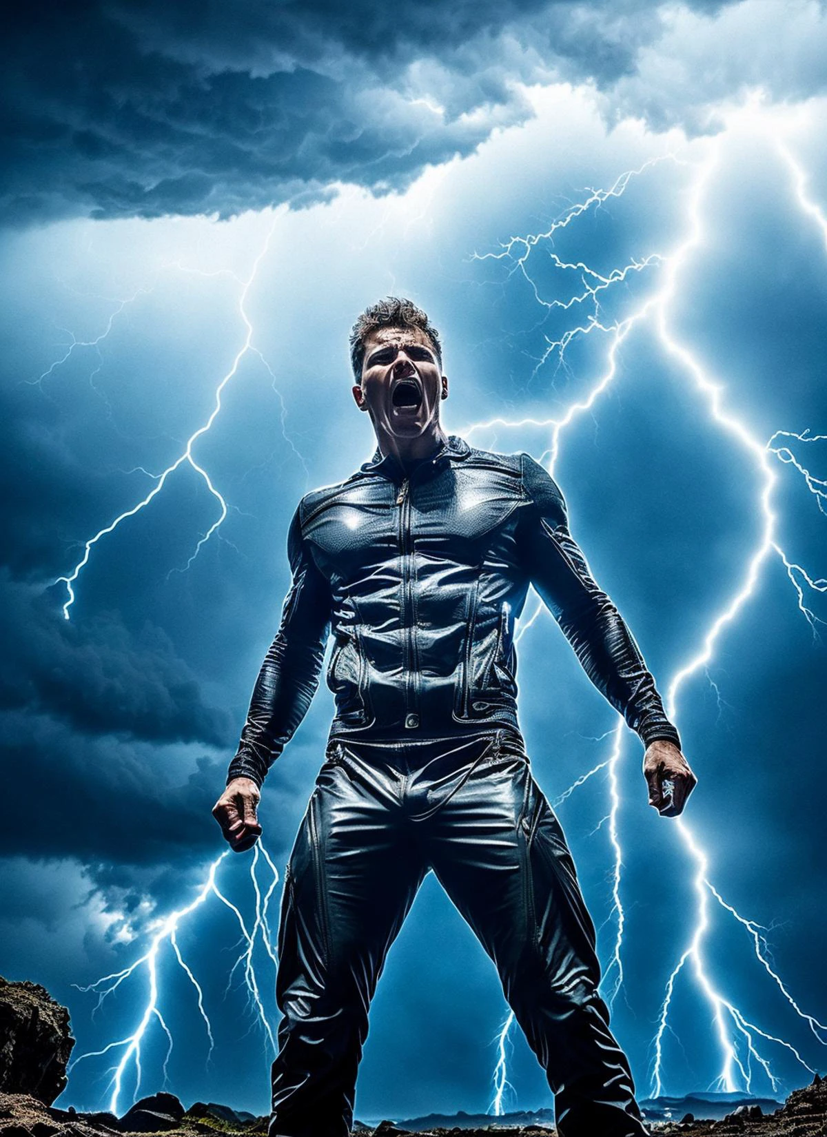 photo of elemental tiger as electro-tiger covered with lightning thunders, ((lightning coming out of body)), ((covered in electricity)), unleashing a powerful lightning attack, lightning bolts surging throughout <lora:locon_conceptlightning_v1_from_v1_64_32:1> lghtnngprsn, natural lighting, by Guy Bourdin
<lora:add_detail:0.7>
cinematic, intricate details, 32K, UHD, HDR, ultra-realism, action background (heavy damage and debris), ultra-detailed, 32k, intricate, cinematic composition, IMAX, stunning image, trending, amazing art, cinematic color grade, dramatic lighting
(lightning), electrical surges through the body, covered in electricity