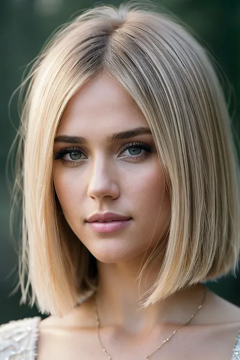 beautiful woman (EPJessica_Alba:.99), ((  Sleek buttery blonde A-line bob hairstyle :1.2)), gem jewellery, ((portrait)), (closeup:1.2), ((from the waist up)), ((( A magical kingdom where everything is perfect and everyone is happy :1.3 ))), natural skin texture,  (( fog in background :1.2)), 24mm, 4k textures, soft cinematic light, adobe lightroom, photolab, hdr, intricate, elegant, highly detailed, sharp focus, ((((cinematic look)))), soothing tones, insane details, intricate details, hyperdetailed, low contrast, soft cinematic light, exposure blend, hdr, faded, now, ("I've got a bad feeling about this.":1.1)