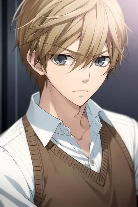masterpiece, best quality, , 1boy, solo, male focus, looking at viewer, , depth of field, , , <lora:shinobu_takatsuki:0.70>, shinobu_takatsuki, blonde hair, grey eyes, , The Shattering Isles, 4k resolution