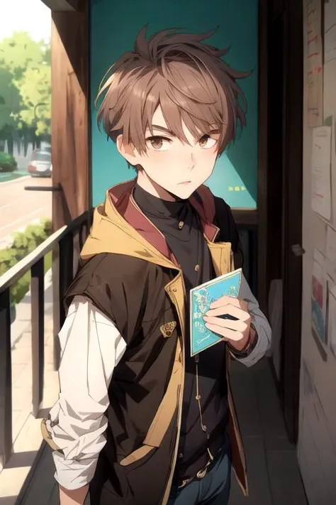 masterpiece, best quality, sketch, 1boy, solo, male focus, looking at viewer, , , <lora:haru_katou:0.74>, haru_katou, brown hair, brown eyes, , , grimdark, HD-DVD