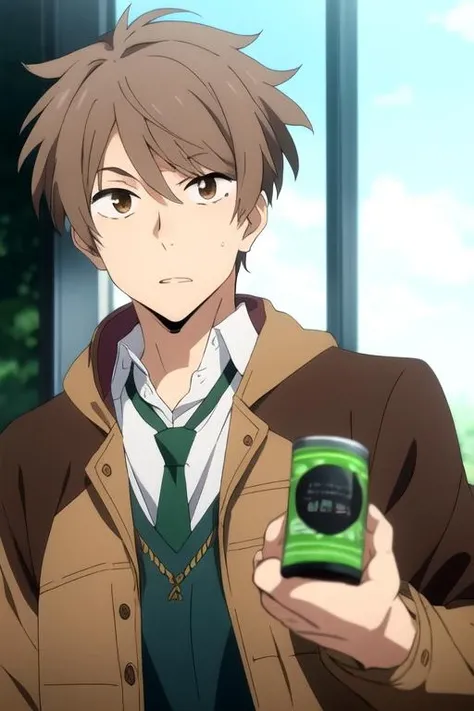 masterpiece, best quality, sketch, 1boy, solo, male focus, looking at viewer, , depth of field, <lora:haru_katou:0.74>, haru_katou, brown hair, brown eyes