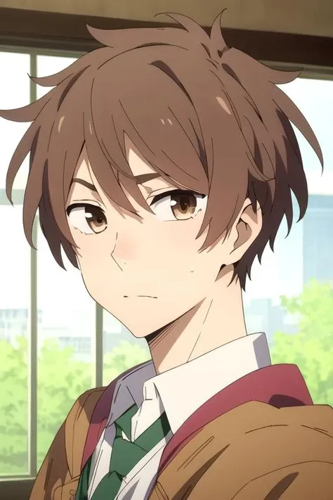masterpiece, best quality, sketch, 1boy, solo, male focus, looking at viewer, , , <lora:haru_katou:0.70>, haru_katou, brown hair, brown eyes