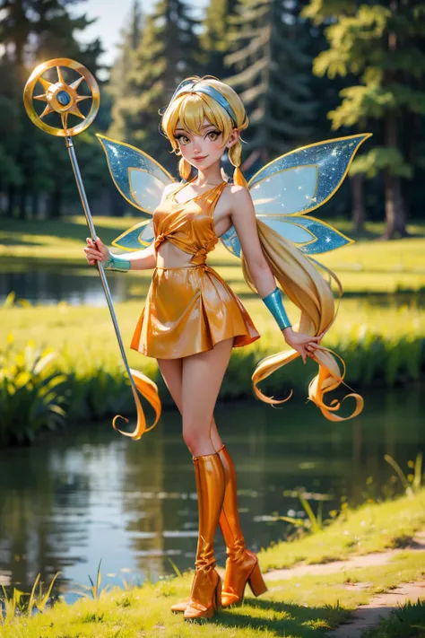 Golden radient firefly girl
