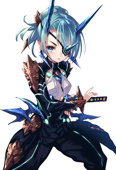 (score_9:0.9),score_8_up,score_7_up,anime style,rating_safe,(zPDXL),<lora:XB2 Theory ponyXL v3:0.95>,Theory,1girl,solo,white background,simple background,small breasts,closed mouth,looking at viewer,black bodysuit,battoujutsu sword stance,sheathed,<lora:battoujutsu_sword_stance:0.7>,standing, katana