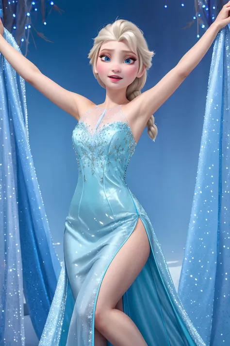 <lora:Elsa_v1:1.0> elsa, sparkling blue dress, upper body